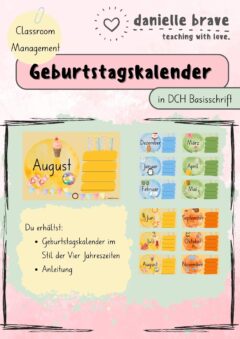 Geburtstagskalender Jahreszeiten